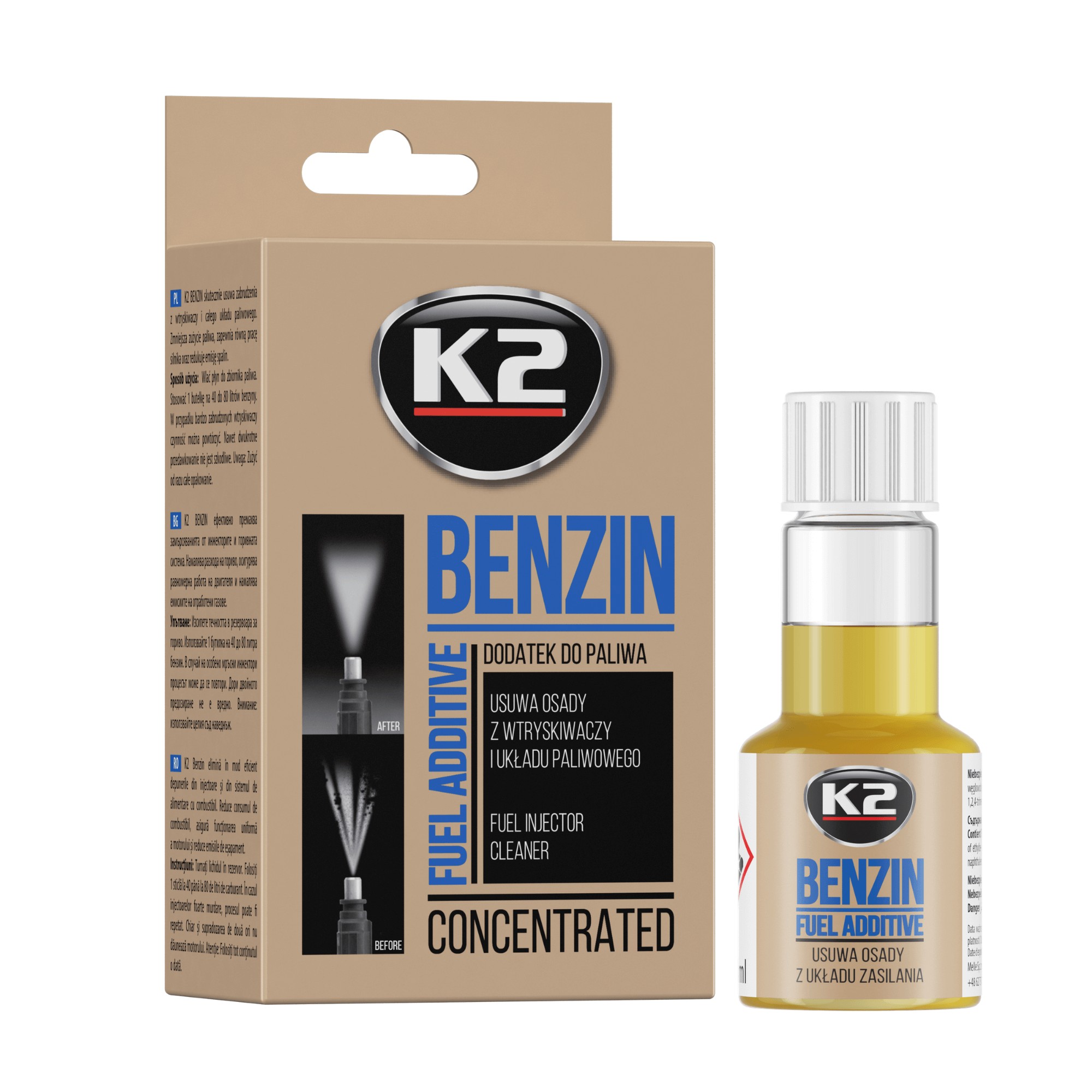 K2 BENZIN 50ML curatitor injector benzina