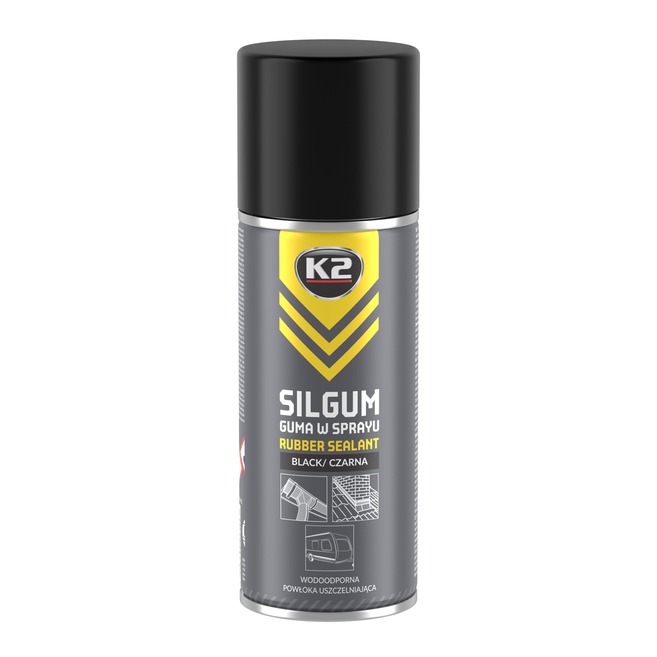 K2 SILGUM BLACK 400ML SPRAY CAUCIUC LICHID