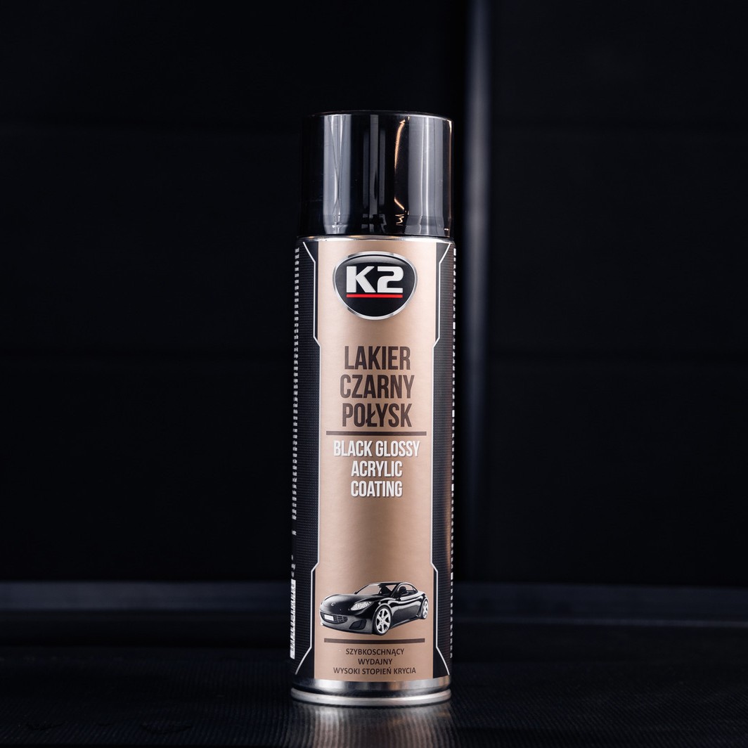 Lac acrilic K2 negru lucios 500 ml - imagine 4