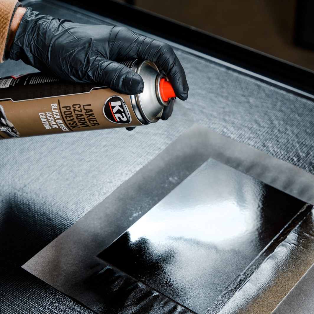 Lac acrilic K2 negru lucios 500 ml - imagine 5